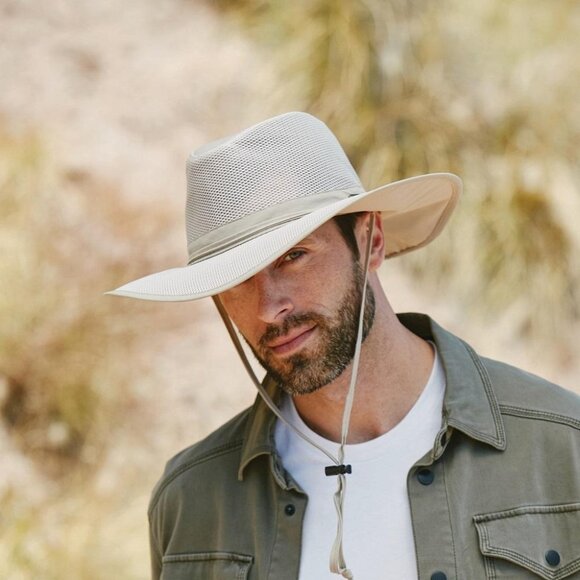 STETSON Fly Zone Safari Khaki Tan UPF 50+ Insect Repellent Hat Hats